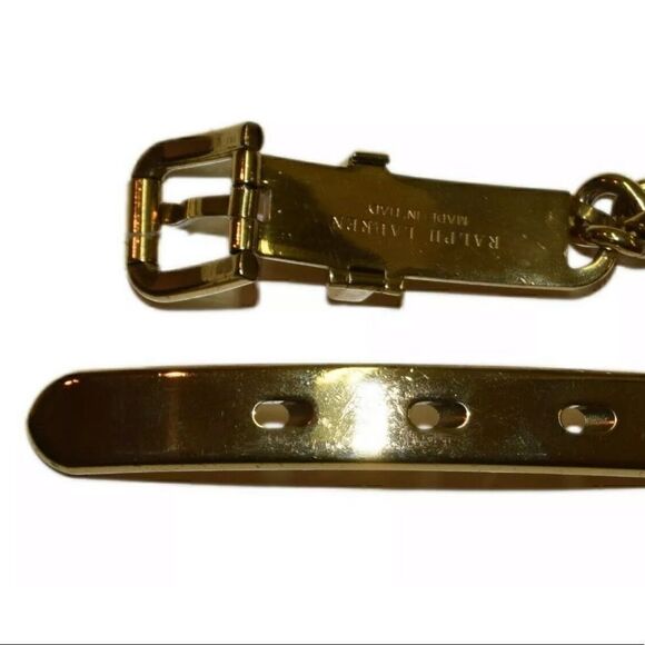 Ralph Lauren 2013 Collection Made in Italy Polished Brass Curb Link Chain Belt main image 14